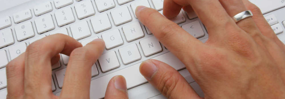 Blogpreneur vid tangentbord